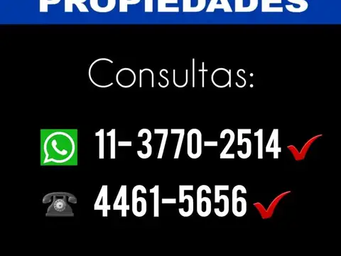 Departamento 2 ambientes con 1 baño