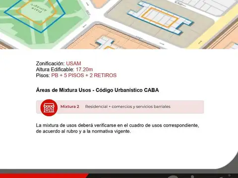 Terreno en Venta en Almagro, USD 290.000