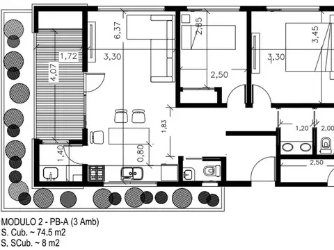 Departamento en Venta con 1 cocheras