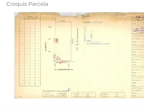 Terreno en Venta 25,76  mts Fondo