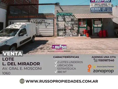 venta de 2 Lotes linderos en Lomas del Mirador