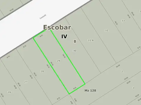 Terreno en Venta 28  mts Fondo