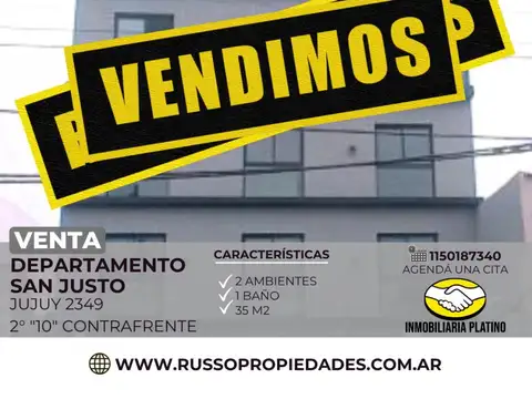 Venta Departamento 2 Ambientes San Justo