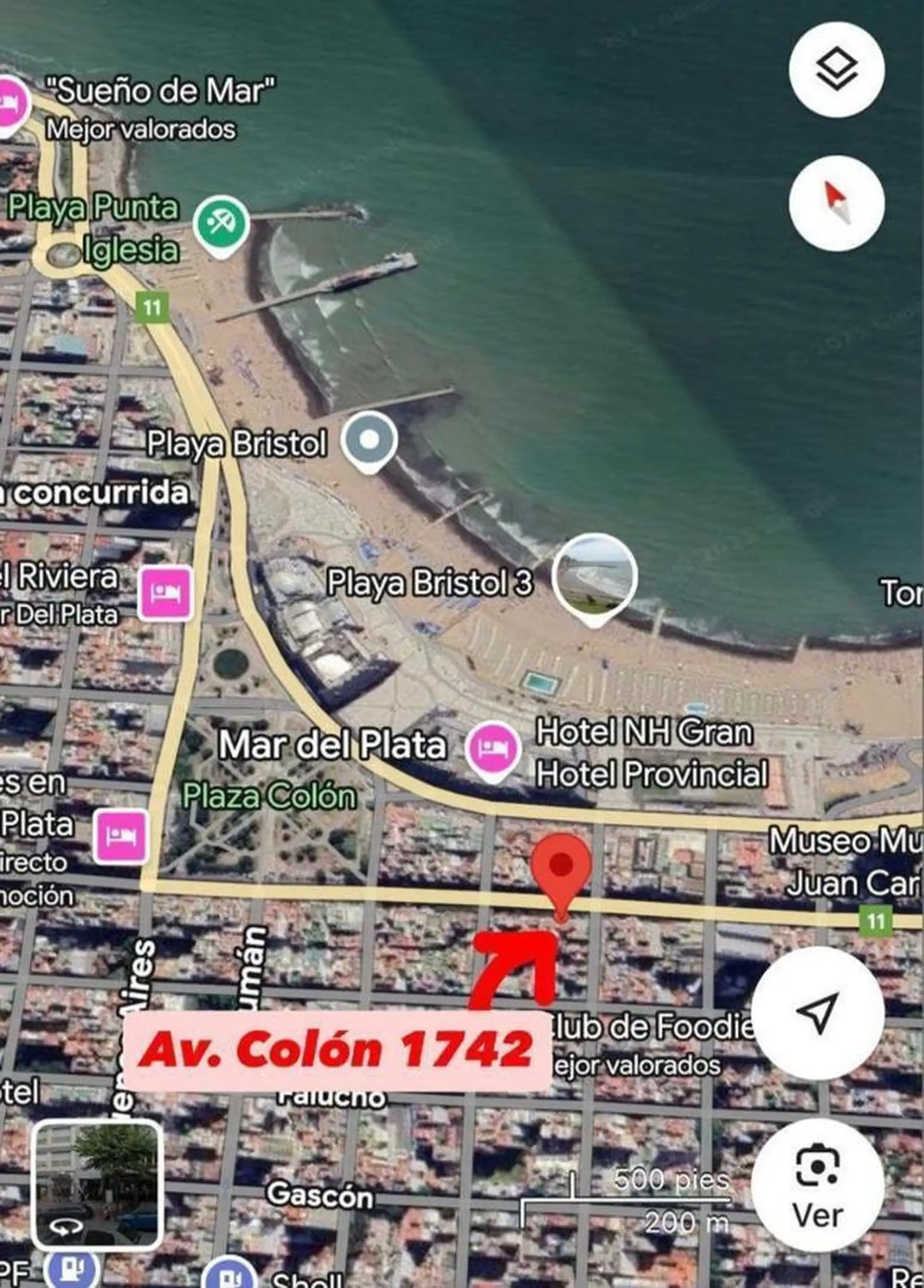 Depto 2 amb, 40m² en Av. Colón 1742 — Plaza Colón
