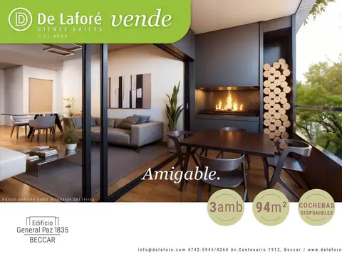 VENTA - Departamento 3 ambientes A ESTRENAR en Beccar - 2° C