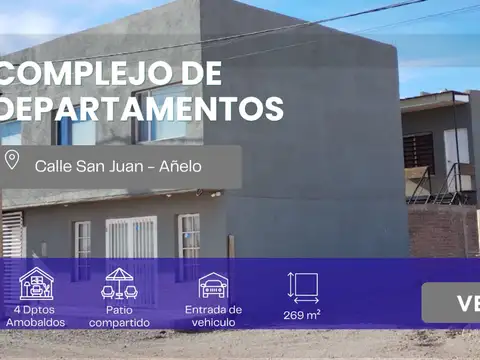 VENTA COMPLEJO 4 DEPARTAMENTOS AMOBLADOS - AÑELO