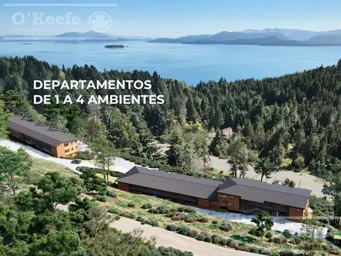 Departamento en venta ,1 ambiente con vistas al lago en Av.  Pioneros km1  - San Carlos De Bariloche