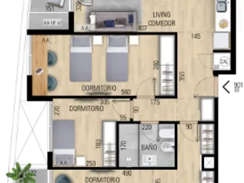 VENTA APTO TRES DORMITORIO EN POZO EN PRADO