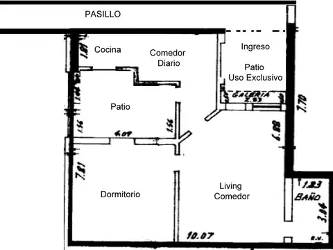 Depto Tipo Casa en Venta 45 años