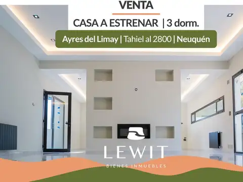 Venta casa a estrenar |  3 dormitorios | pileta  | Bº abierto Ayres del Limay | Neuquén
