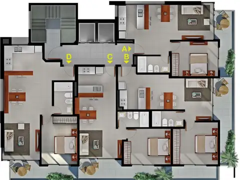 Departamento Monoambiente con 1 baño