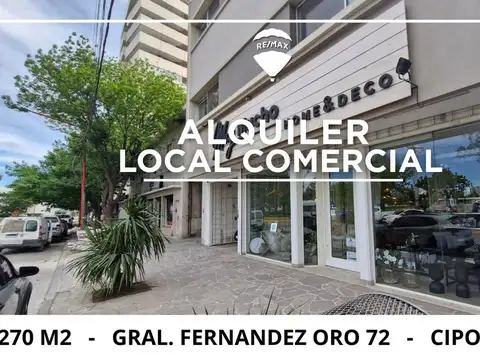 ALQUILER LOCAL COMERCIAL CIPOLLETTI