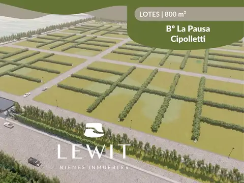 VENTA TERRENOS | 800m² | Bº PRIVADO LA PAUSA | CIPOLLETTI