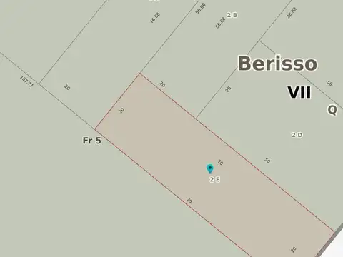 Terreno en Venta 70  mts Fondo