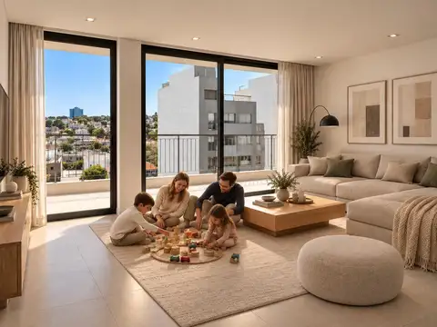 3 ambientes, con balcón terraza, en edificio Premium en Villa Pueyrredon