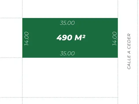 Terreno en Venta 35  mts Fondo