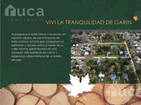 Barrio Semicerrado Garin Chico | OPORTUNIDAD Hermoso Lote arbolado en esquina Barrio Semicerrado sin Expensas