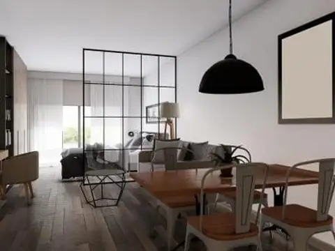 Departamento en venta monoambiente en Abasto con patio Rosario