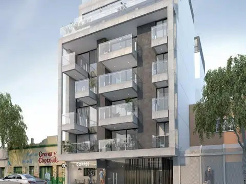 2 ambientes Boedo balcón terraza. Al Frente Con Parrilla