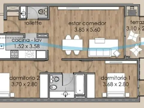Departamento en Venta Apto profesional