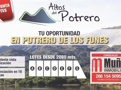 Terreno - Venta - Argentina, Potrero de los Funes