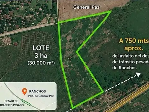 VENTA 3 HA EN RANCHOS, GENERAL PAZ