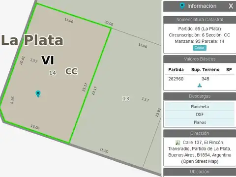 Terreno en Venta en Arturo Segui, Partido de La Plata