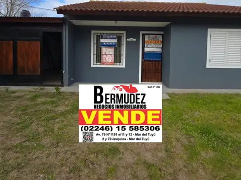Venta Chalet 4 Ambientes Al Frente Calle 6 Entre 84 Y 85 Mar Del Tuyu