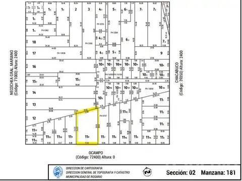 Terreno en Venta 55  mts Fondo