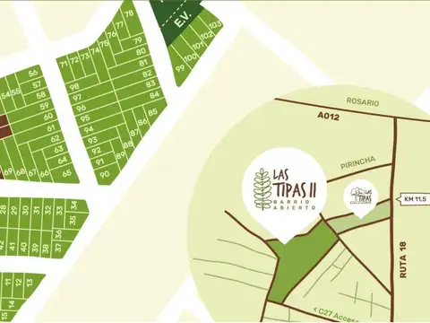LOTEO " LAS TIPAS II ". Km 11.5 de la Ruta 18, Oportunidad de inversión.