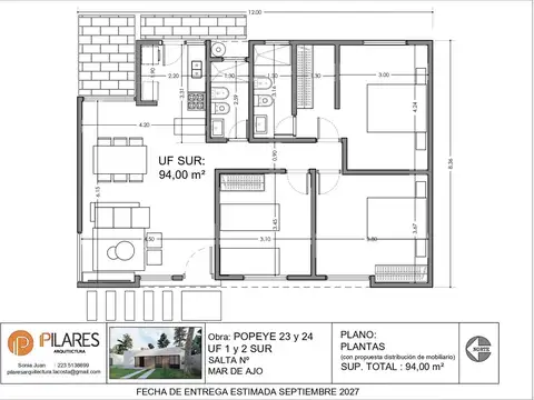 Departamento 4 ambientes con 2 baños