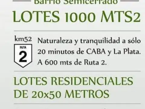 Terreno en Venta de 1000,0 m2