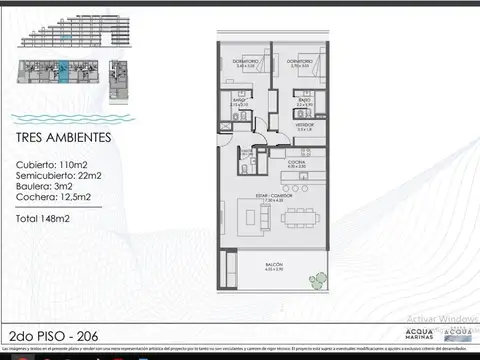 Departamento en Venta con 1 cocheras