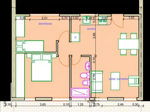 Depto Tipo Casa en Venta de 3 ambientes