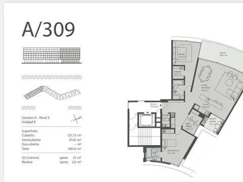 Departamento en Venta con 2 cocheras