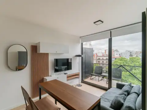Alquiler monoambiente con balcón y full amenities en Park Cid, Villa del Parque