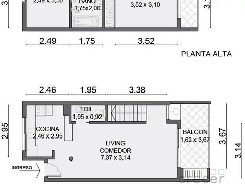 Depto Tipo Casa en Venta de 2 dormitorios