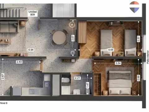 Departamento en Venta de 3 ambientes