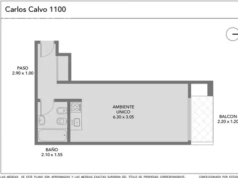 Departamento en Venta de 1 dormitorio