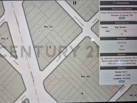 Terreno en Venta 27  mts Fondo