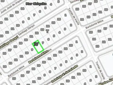 Terreno en Venta 27  mts Fondo
