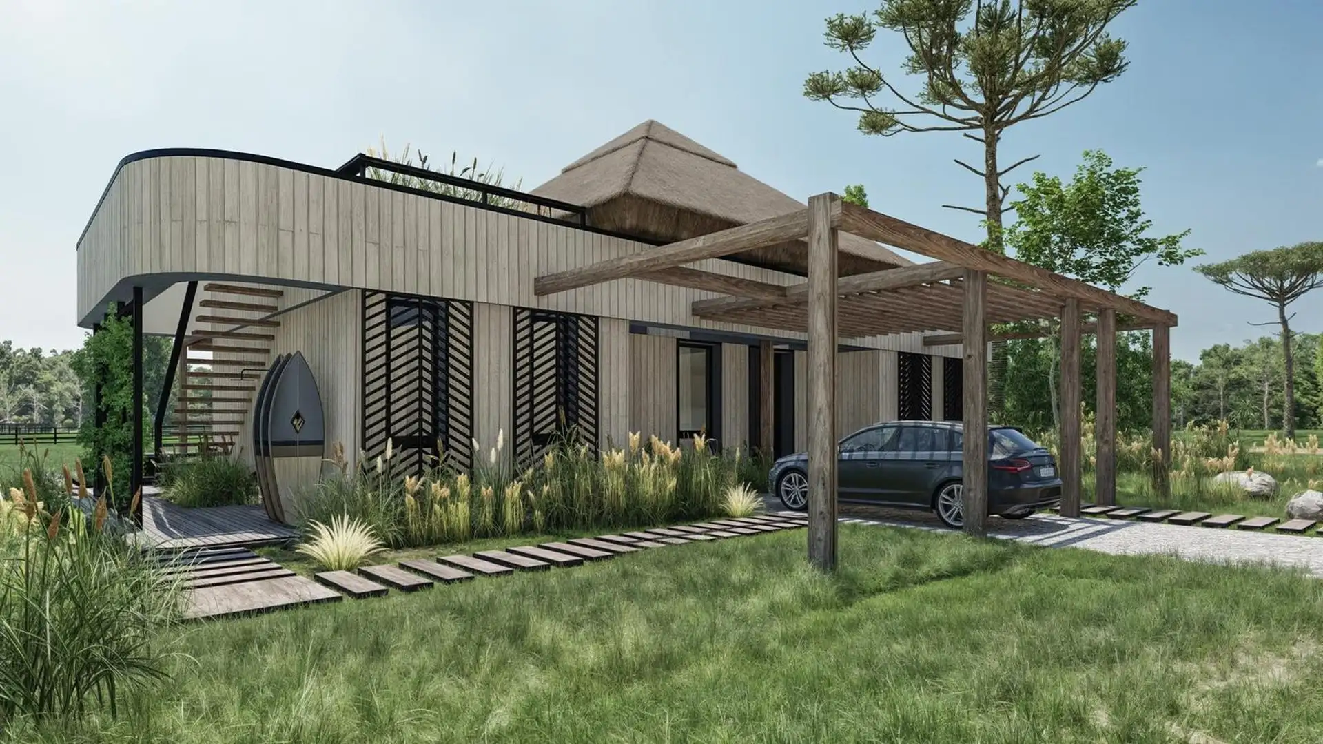 Casa 2 dorm, 105m² con viñedo propio — Barrio Chapadmalal