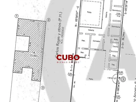 Terreno en Venta 36  mts Fondo