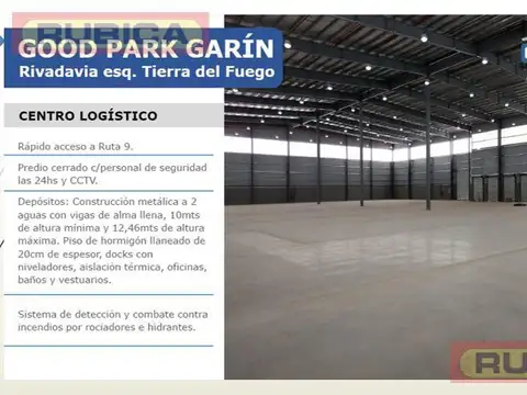 Depósito 3.160 m2 triple A, Centro Logistico en Garin. Panamericana km.37