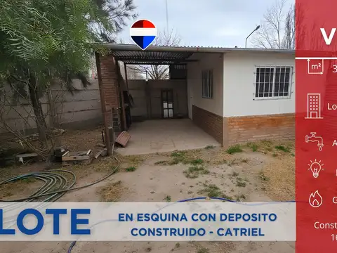 VENTA LOTE 318m2 EN ESQUINA CATRIEL RIO NEGRO