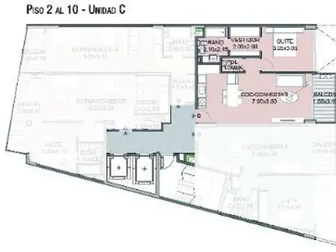 Venta Dpto 2 amb en POZO Las Cañitas