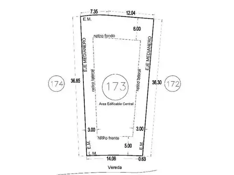 Terreno en Venta de 625,0 m2