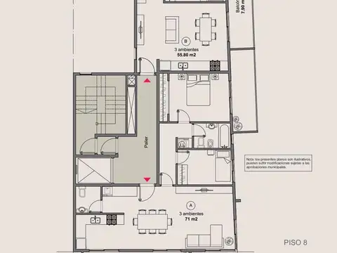 Venta departamento 2 ambientes con balcón en Wilde