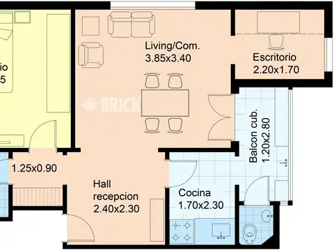 Departamento en Venta en Centro, USD 79.000