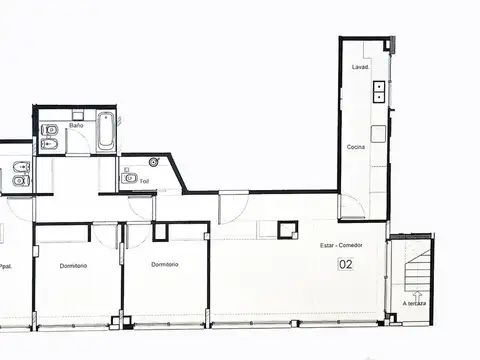 Departamento 4 ambientes con 2 baños